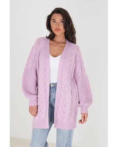 Lilac top cardigan women's