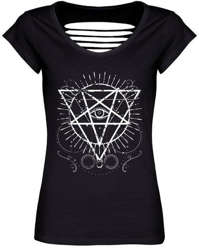 Grindstore Pentagram Eye T-shirt - Black