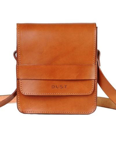 THE DUST COMPANY Leather Messenger - Brown