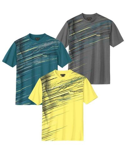 Atlas For Men Sporty T-shirt (pack Of 3) - Yellow
