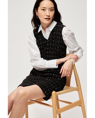 Dorothy Perkins Tailored Boucle Shift Dress - Black