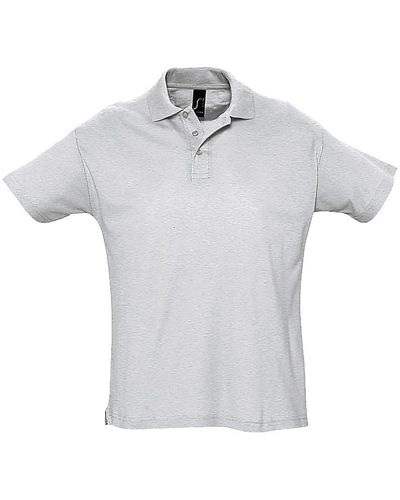 Sol's Summer Ii Pique Short Sleeve Polo Shirt - Grey