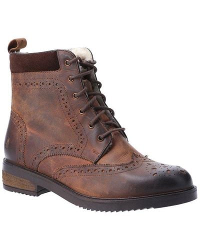 Hush Puppies 'nadine' Leather Boot - Brown