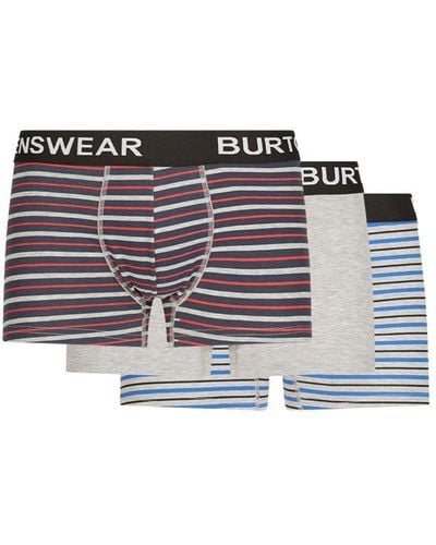 Burton 3 Pack Varied Stripe Trunks - Multicolour