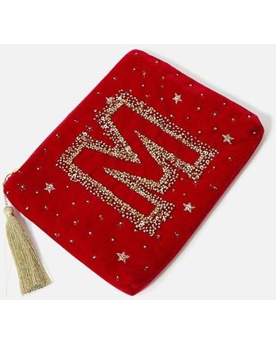 Accessorize Initial Pouch Bag-n - Red