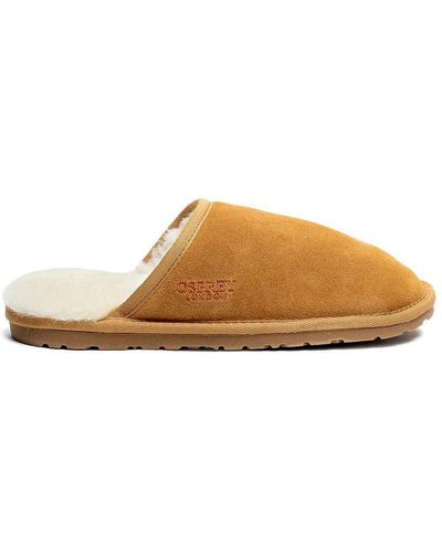 Osprey 'the Saturday' Suede & Wool Lined Slipper - Brown