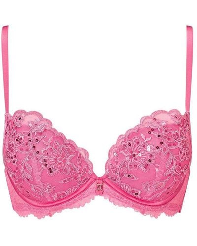 Ann Summers The Icon Padded Plunge Bra - Pink