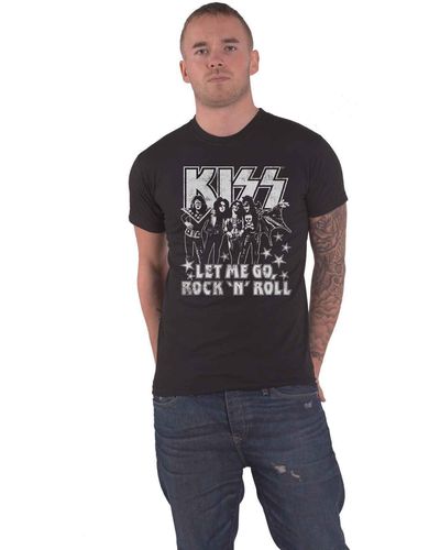 Kiss Let Me Go Rock N Roll T Shirt - Black