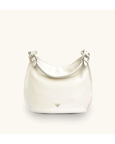 Apatchy London The Harriet Stone Leather Bag - White