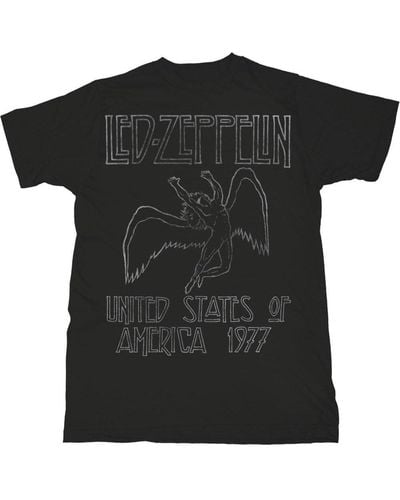 Led Zeppelin Usa 77 T-shirt - Black