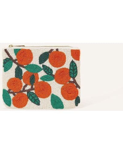 Accessorize Beaded Oranges Pouch
