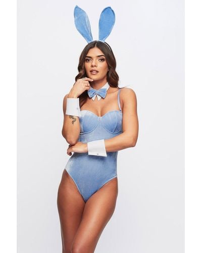 Ann Summers Tuxedo Bunny Outfit - Blue