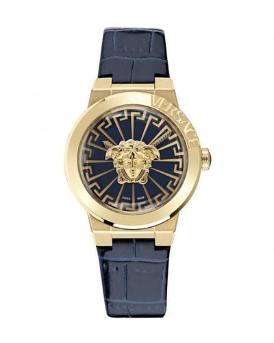 Versace Stainless Steel Luxury Analogue Quartz Watch - Ve3f00122 - Blue
