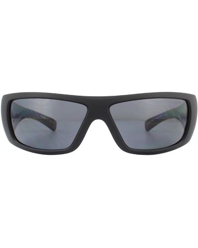 Arnette Wrap Matte Black Dark Grey Polarized Sunglasses