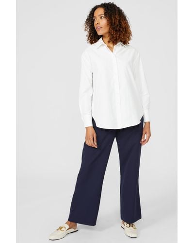 MAINE Relaxed Collared Shirt - White