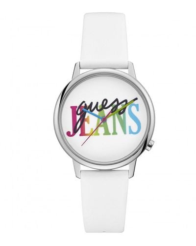 Guess Stainless Steel Fashion Analogue Quartz Watch - V1022m1 - White