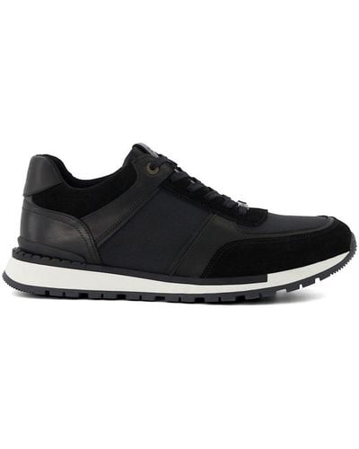 Dune 'titles' Suede Trainers - Black
