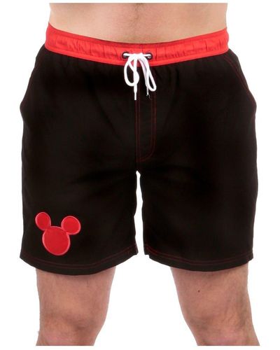 Disney Mickey Mouse Swim Shorts With Pockets - Black