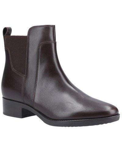 Geox 'felicity' Leather Ankle Boots - Brown