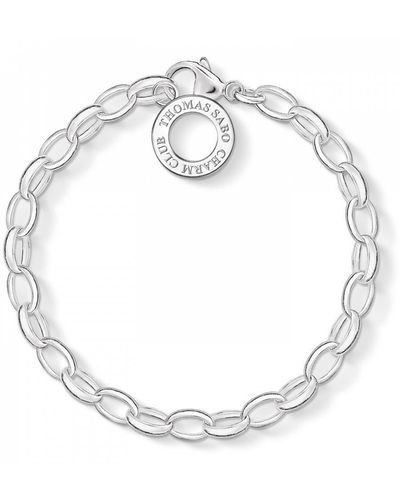Thomas Sabo Charm Club Charm Sterling Silver Bracelet - X0032-001-12-l - White
