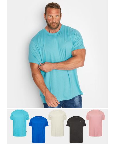 BadRhino Men's 5 Pack T-shirts - Blue