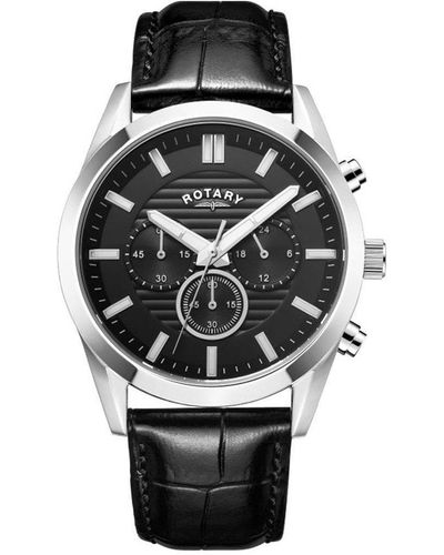 Rotary Gs_multi 1 Stainless Steel Classic Analogue Watch - Gs00505/04 - Black