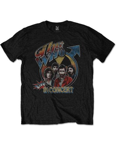 The Who Live In Concert Cotton T-shirt - Black