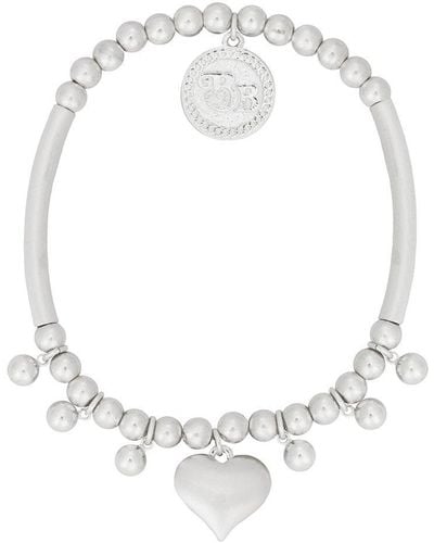 Bibi Bijoux Silver 'heart & Soul' Charm Ball Bracelet - White