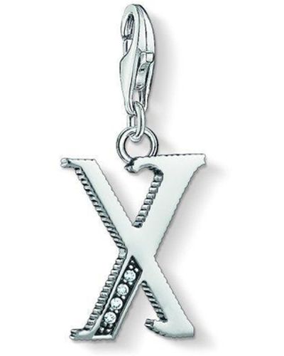 THOMAS SABO Jewellery Letter X Sterling Silver Charm - 1604-643-21 - Metallic