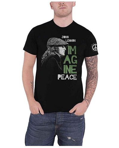 John Lennon Imagine Peace T-shirt - Black