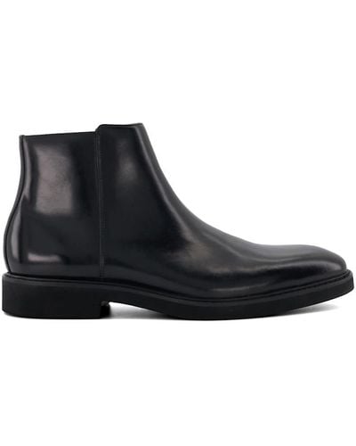 Dune 'mccoy' Leather Smart Boots - Black