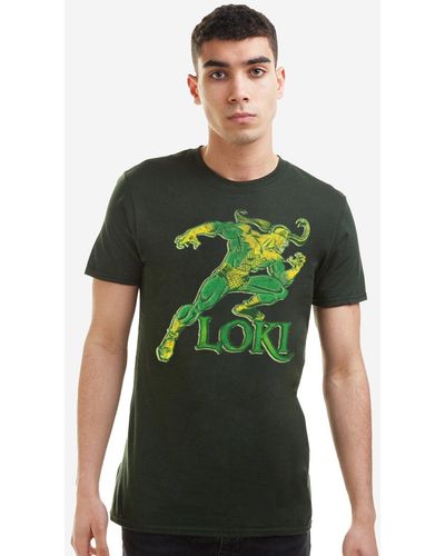 Marvel Mischievous Loki T-shirt - Green