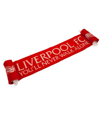 Liverpool Fc Ynwa Jacquard Scarf - Red