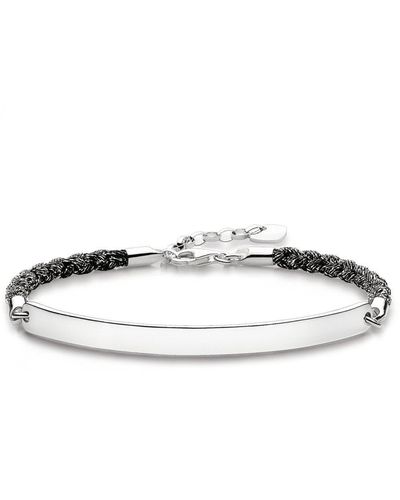 Thomas Sabo 'love Bridge' Sterling Silver Bracelet - Lba0029-173-11-l19.5v - Metallic