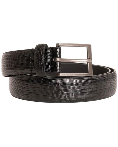 Barneys Originals Faux Leather Belt - Black