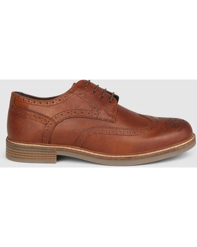 Mantaray Barton Leather Heritage Wide Fit Brogue - Brown