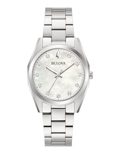 Bulova Classic Surveyor Expansion Stainless Steel Classic Watch - 96p228 - White