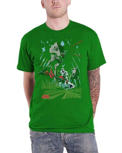 Star Wars At-st Battle Of Endor Archetype T Shirt - Green