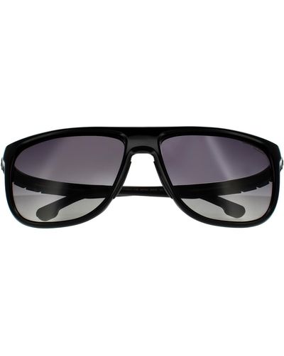 Carrera Rectangle Black Grey Shaded Polarized Sunglasses