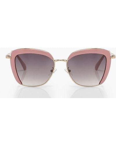 Boohoo Pink Framed Oversized Sunglasses