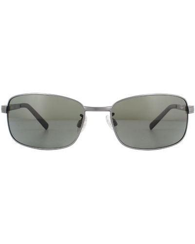 Timberland Rectangle Matte Anthracite Grey Polarized Sunglasses