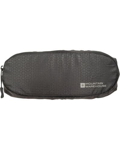 Mountain Warehouse Padded Sport Bum Bag Adjustable Belt Earphone Outlet Carrier - Black