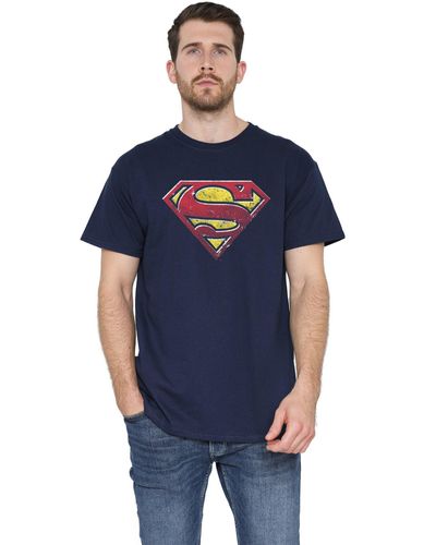 Dc Comics Superman Pop Logo T-shirt - Blue