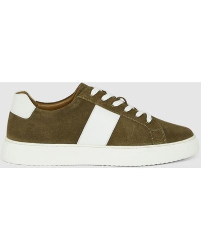 Red Herring Logan Suede And Leather Mix Trainer - Green