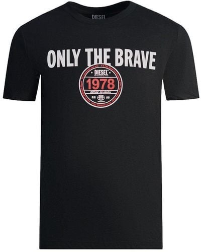DIESEL Only The Braec Circle Logo Black T-shirt