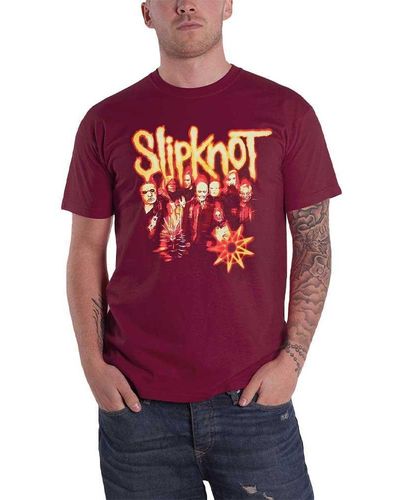 Slipknot The End So Far Group Photo S T Shirt - Red