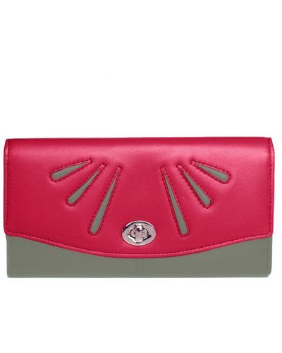 Eastern Counties Leather Aria Twist Lock Purse - Red