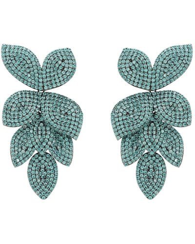 LÁTELITA London Petal Cascading Flower Earrings Aqua - Green