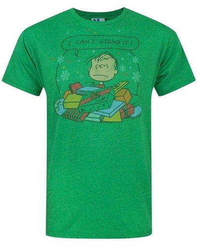 Junk Food I Can ́t Stand It Peanuts Christmas T-shirt - Green