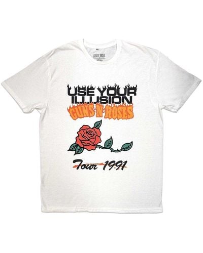 Guns N Roses Use Your Illusion Tour 1991 Cotton T-shirt - White